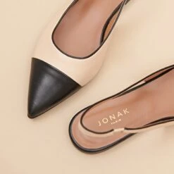 Ballerines à Bouts Pointus En Cuir Noir Et Beige 13 Ballerines à Bouts Pointus En Cuir Noir Et Beige -Xoxo Boutique 01W009289E.1708516923