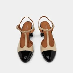 Salomés à Talons En Vernis Noir Et écru -Xoxo Boutique 01W009290F.1708516927