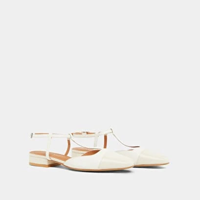 Ballerines à Boucles Ajustantes En Vernis Et Cuir écrus 6 Ballerines à Boucles Ajustantes En Vernis Et Cuir écrus – Image 4