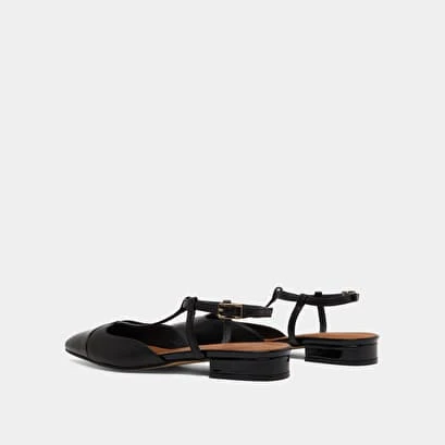 Ballerines à Boucles Ajustantes En Vernis Et Cuir Noirs 8 Ballerines à Boucles Ajustantes En Vernis Et Cuir Noirs – Image 6