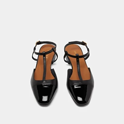 Ballerines à Boucles Ajustantes En Vernis Et Cuir Noirs 10 Ballerines à Boucles Ajustantes En Vernis Et Cuir Noirs – Image 8