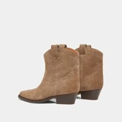 Boots à Talons Biseautés En Croute Taupe -Xoxo Boutique 01W009296F.1708516974