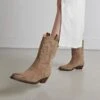 Bottes à Talons Biseautés Et Motifs En Croute Taupe -Xoxo Boutique 01W009297A.1708516975