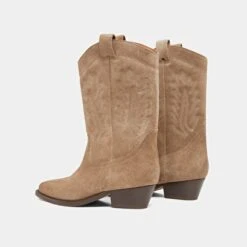 Bottes à Talons Biseautés Et Motifs En Croute Taupe -Xoxo Boutique 01W009297F.1708618003