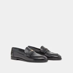 Mocassins à Empiècements Dorés En Cuir Glacé Noir 12 Mocassins à Empiècements Dorés En Cuir Glacé Noir -Xoxo Boutique 01W009314D.1708516979