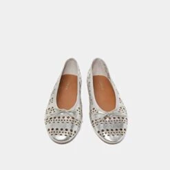 Ballerines Ajourées En Cuir Métallisé Argent 17 Ballerines Ajourées En Cuir Métallisé Argent -Xoxo Boutique 01W009322H.1708516942