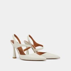 Escarpins à Bouts Pointus En Cuir écru 13 Escarpins à Bouts Pointus En Cuir écru -Xoxo Boutique 01W009338D.1708516986