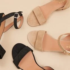 Sandales à Petits Talons En Velours Camel 16 Sandales à Petits Talons En Velours Camel -Xoxo Boutique 01W009381G.1708516849