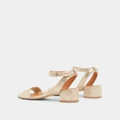 Sandales à Petits Talons En Velours Laminé Platine -Xoxo Boutique 01W009382F.1708516856