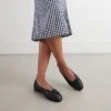 Ballerines à Lacets En Cuir Noir -Xoxo Boutique 01W009400A.1708443536